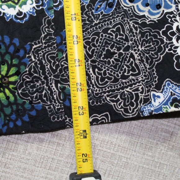Chico’s Jacket Size Large - Gorgeous greens, blues with subtle bead accents - Picture 6 of 7
